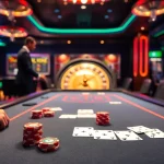 Experience thrilling gameplay at tr88 with a dynamic casino table featuring cards and chips.