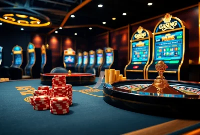 Experience the thrill of winning at https://go88.finance/ with an elegant casino gaming environment featuring vibrant tables and slot machines.