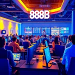 Dynamic gaming environment at 888b.rodeo showcasing players engaged in online slots, sports betting, and live casino.