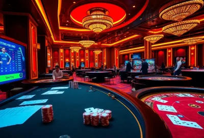 Exciting scene showcasing tỷ lệ bóng đá kèo nhà cái with players betting at a luxurious casino.